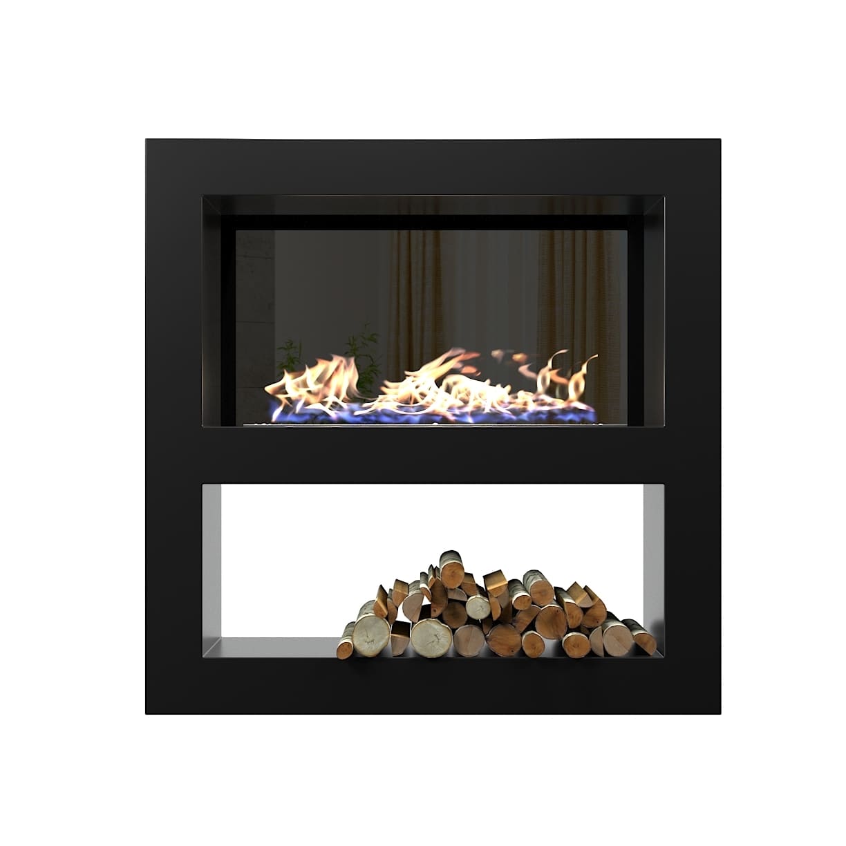 Биокамин "Русский огонь" Лобби 1500 встраиваемый с защитным и декоративным стеклом по цене 98 150 руб.