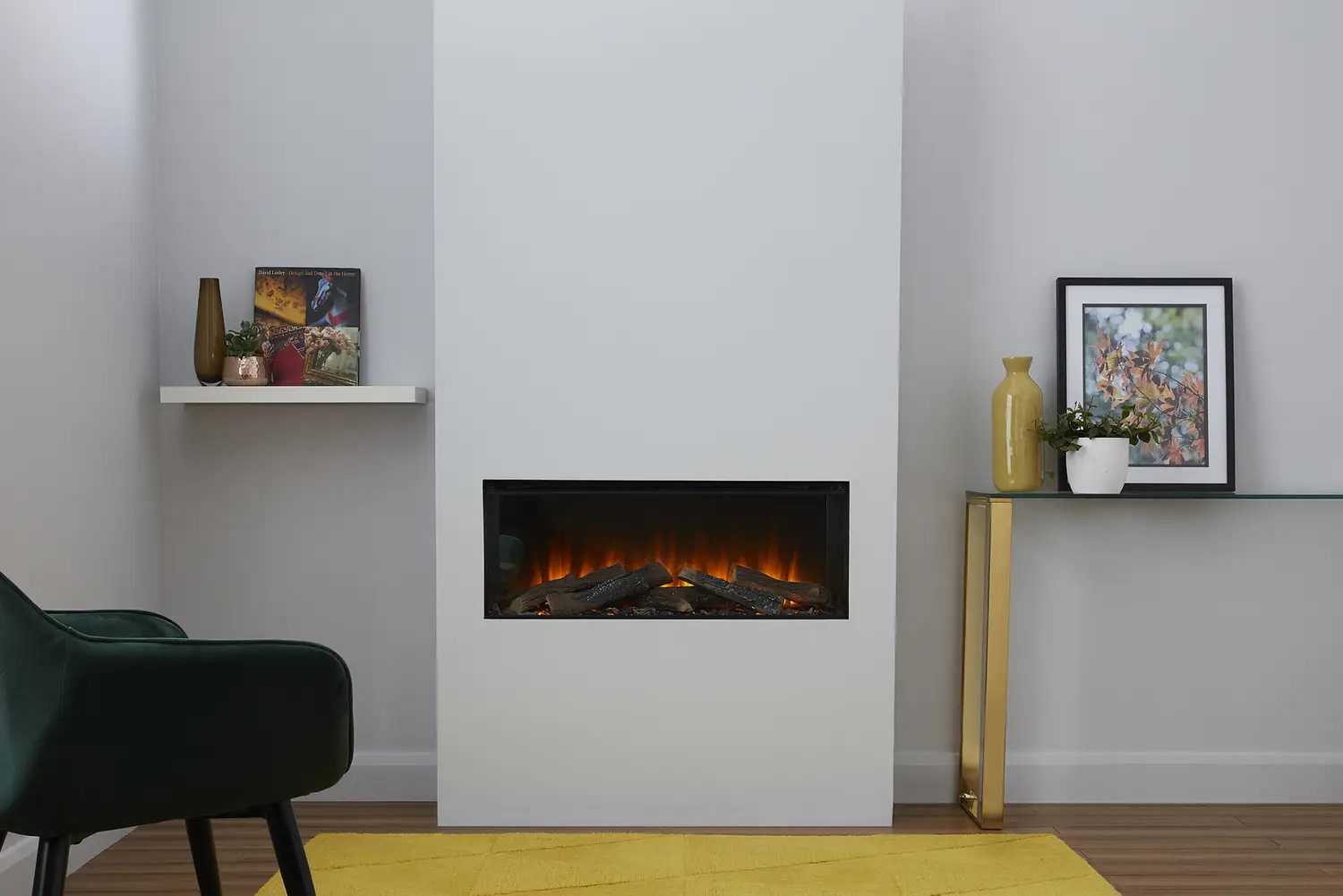 Электрокамин BRITISH FIRES New Forest 870 with Deluxe Real logs - 870 мм