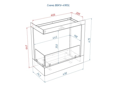 Встроенный биокамин Lux Fire Угловой 490 S (левый угол) по цене 35 090 руб.